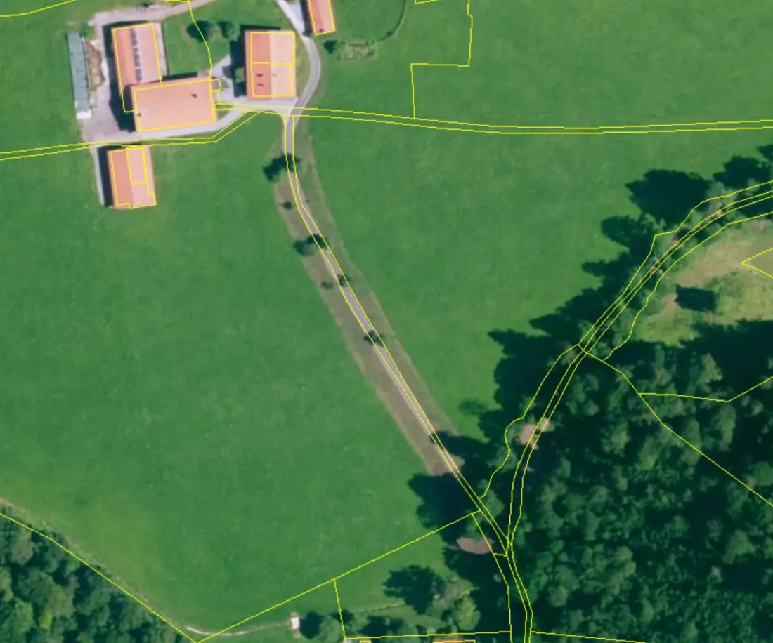 Katasterplan mit Flurst&uuml;cksgrenzen